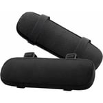 Ett set med 2 ergonomiska mjuka armbågskuddar för kontor, tillverkade av minnesskum med hög densitet, universellt justerbart kuddfåtölj armstödsöverdrag - Svart