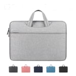 Sacoche / Sac pochette pour PC ordinateur portable 15.6 pouces gris - Malette de voyage/affaires Notebook 15,6 avec compartiment poches de rangement et poignée grise - Laptop Bag XEPTIO - Neuf