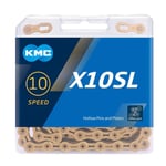 KMC X10SL Ti-N Gold 114L cycle bike chain