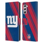 Head Case Designs Officially Licensed NFL Stripes New York Giants Artwork Leather Book Wallet Case Cover Compatible With Samsung Galaxy S21+ 5G