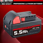 5.5AH Battery For Milwaukee M18 Li-Ion XC Extended Capacity 48-11-1860