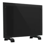 Electric Black Glass Panel Heater Radiator Free Standing Wall Mounted Portable