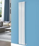 NRG 1600x272 Vertical Flat Panel Designer Radiators Central Heating Rad White