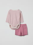 Set med body och shorts randigt