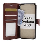 Crazy Horse Wallet Asus Zenfone 9 5G (Brun)