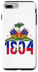 Coque pour iPhone 7 Plus/8 Plus Haïti Heritage Since 1804 Drapeau haïtien Jour Vintage