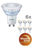 Philips 3,8W (50W), warmglow dimbar GU10 LED RA90, 6 pakning