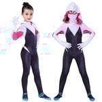 Halloween Ghost Spider Gwen med mask Cosplay Costume Kid 120