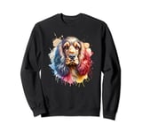 English Cocker Spaniel Dog Watercolor Artwork Sweatshirt