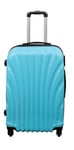 Koffert - Hardcase koffert - Mediumstorlek - Ljusblå mussla - Exklusiv reseväska