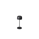 Lille mini bordlampe oppladbar utendørs IP54 - Svart