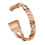 Rhinestone Kristallarmband Fitbit Charge 2 Rose Guld