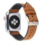 Apple Watch Series 4 40mm leather coated watch band - Dark Brown Brun