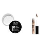 NYX Professional Makeup Poudre de Finition HD Studio, Poudre Libre, Fini Mat, Contrôle de la Brillance, Teinte : Translucent & Anticernes/Correcteur - Can't Stop Won't Stop Contour Concealer - Vanille