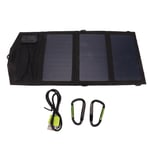 Solar Panel Charger Foldable 10000mAh PD 18W Solar Power Bank W/USB Line SD