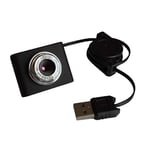 Hnourishy 8 Million Pixels Mini Webcam HD Web Computer Camera with Microphone for Desktop Laptop USB Plug and Play for Video Calling - Black