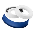 Geekria Earpad + Headband Compatible with for Sony PS4 Headphones (White/Blue)