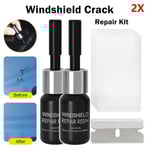 2-pack Vindrutelimningskit Reparation Glas 2 i 1 DIY Bil Mobil Glas Vindruta Premium