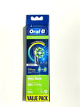 Oral-B Cross Action Toothbrush Replacement head + CleanMaximiser Pack of 4, New
