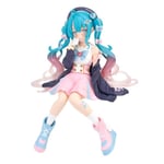 Hatsune Miku Anime Figur Tvådimensionell Vacker Flicka Action Figurer Kawaii Nudlar Stopp Modell Leksak