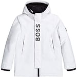 New Hugo BOSS white childrens kids parka designer ski jacket rain coat 4years