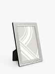John Lewis Hammered Metal Photo Frame, Silver Plated