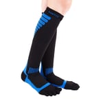 TOETOE Sports Compression - knähöga tåstrumpor, blå/svart