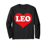 I Heart Leo, I Love Leo Custom Long Sleeve T-Shirt
