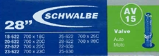 Schwalbe, Slang AV15, 18/25-622/630 mm, 28 Tum med Bilventil