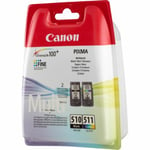 Canon bläckpatron Multi Pack PG-510 / CL-511 original svart och färg 9 ml