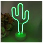 Led Colorful Night Light Usb Battery Neon Lamp Party Decor H Cactus
