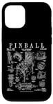 Pinball Arcade Gaming Machine Vintage Gamer Imprimé Brevet Coque pour iPhone 12/12 Pro