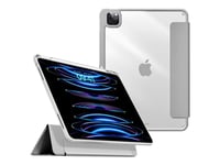 Estuff Boston - Vikbart Fodral För Surfplatta - Polyuretan, Polykarbonat, Termoplastisk Polyuretan (Tpu) - Grå, Klar - För Apple 12.9-Inch Ipad Pro (5:E Generation, 6:E Generation)