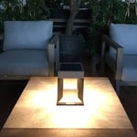 Les Jardins Aurinkokäyttöinen LED-pöytälamppu Teckalu, musta