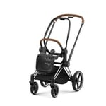 Cybex Platinum Line Priam understell inkludert seteramme, chromebrown brun 4 hjul