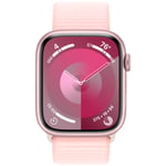 Apple Series 9 GPS 45mm Pink Case Light Pink Sport Loop MR9J3 - Dame - 45 mm - Smartklokke - Digitalt/Smartwatch - Gorilla Glas