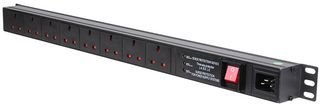 LMS Data 8 Way Vertical 13a Switched PDU For Server Cabinets And Data Centers Multi Plug Power Strip. Made Of Aluminum Alloy With Plug Rackmount and Surge Protector, 1.8M Cable for Home and Office