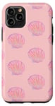 Coque pour iPhone 11 Pro Coquillage rose et corail élégant pour l'été, la plage, la côte