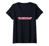 Womens Leave Trans Kids Alone You Absolute Freaks V-Neck T-Shirt