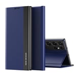 Vikbart Samsung Galaxy S21 Ultra 5G fodral med ett stativ - Mörkblå