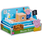 Peppa Pig Wooden Boat Toy With Wooden George Pig Figure Age 3+