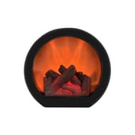POHOVE Flameless LED Fireplace Lantern Simulation Flame Fireplace Light USB Fireplace Lantern Tabletop Decorative Realistic Fireplace Lantern Indoor/Outdoor Fireplace Lamp