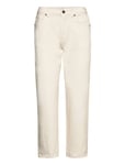 Adrina Melanie Ankle Pants Bottoms Jeans Straight-regular Cream MSCH Copenhagen