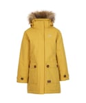 Trespass Girls Rhoda TP50 Waterproof Padded Rain Coat - Yellow - Size 5Y