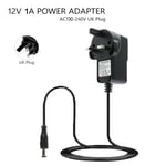 12V 1A DC PSU Charger Power Supply Adapter for CCTV Camera LED Strip UK Plug