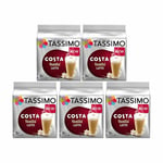 Tassimo Costa Vanilla Latte Coffee T Discs 8 Pods Capsules Pack Of 5, 40 Drinks