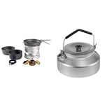 Trangia 25 Series, Aluminum Camping Kitchen Set, Alcohol Stove Included & Kettle For 25 Cook Set,Silver