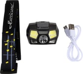 Hurricane LED USB-C laddningsbar pannlampa med rörelsesensor
