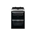 Zanussi 60cm Double Oven Induction Electric Cooker with Catalytic Cleaning - Stainless Steel steel