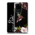 Official Nature Magick Letter E Floral Black Monogram 1 Soft Gel Case Compatible for Samsung Galaxy S20 Ultra 5G